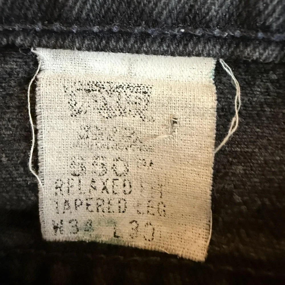 Vintage Levis 550 Jeans Mens (31x29)‎ 34x30 Orange Tab Black 90s USA